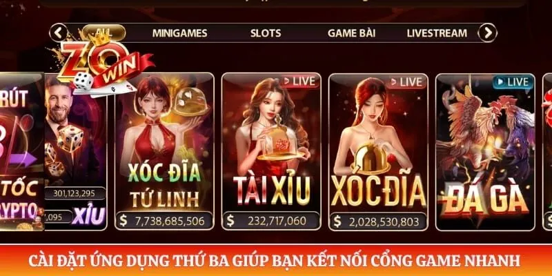 Hướng Dẫn Cách Vào ZOWIN Khi Bị Chặn Dành Cho Hội Viên Mới 3 Cài đặt ứng dụng thứ ba giúp bạn kết nối cổng game nhanh chóng