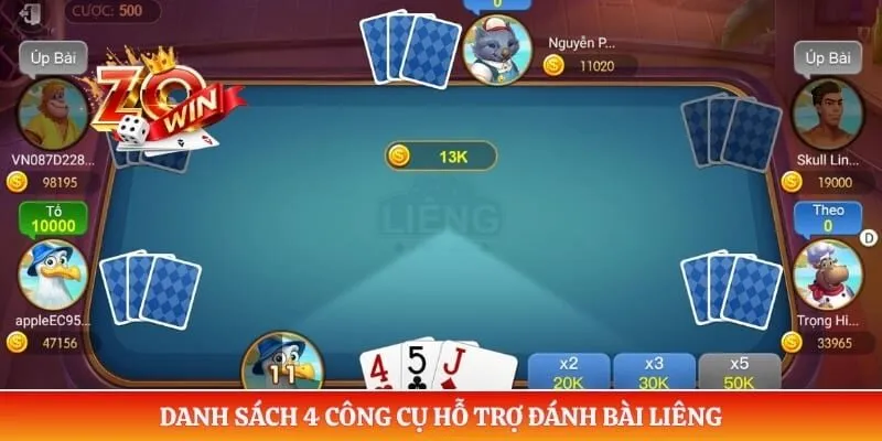 Danh sách 4 công cụ hỗ trợ đánh bài Liêng 
