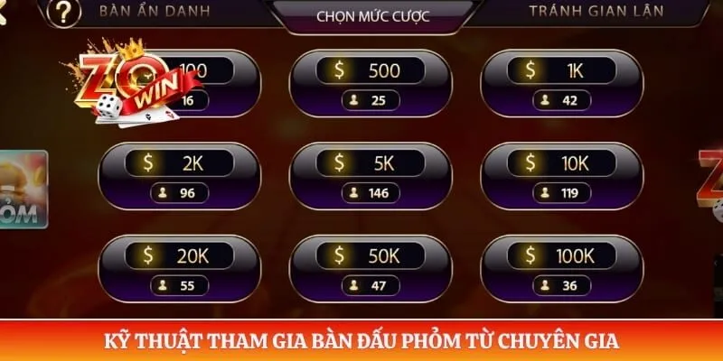Kỹ thuật tham gia bàn đấu Phỏm từ chuyên gia