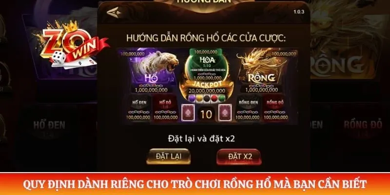 Quy định dành riêng cho trò chơi rồng hổ mà bạn cần biết