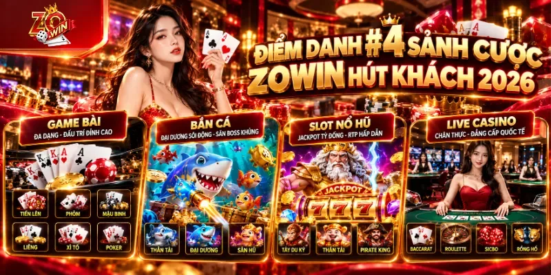 Điểm danh #4 sảnh cược Zowin hút khách 2026