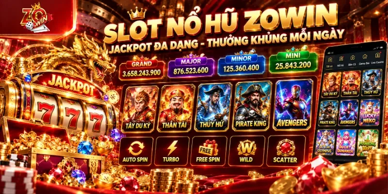 Slot/nổ hũ với hệ thống jackpot đa dạng